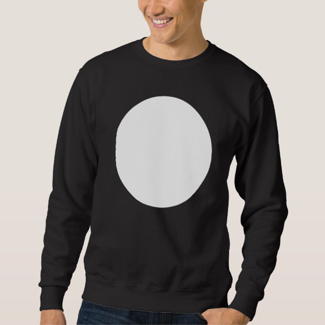 Blank Abstract Printed White Circle  Graphics Sweatshirt (Front)