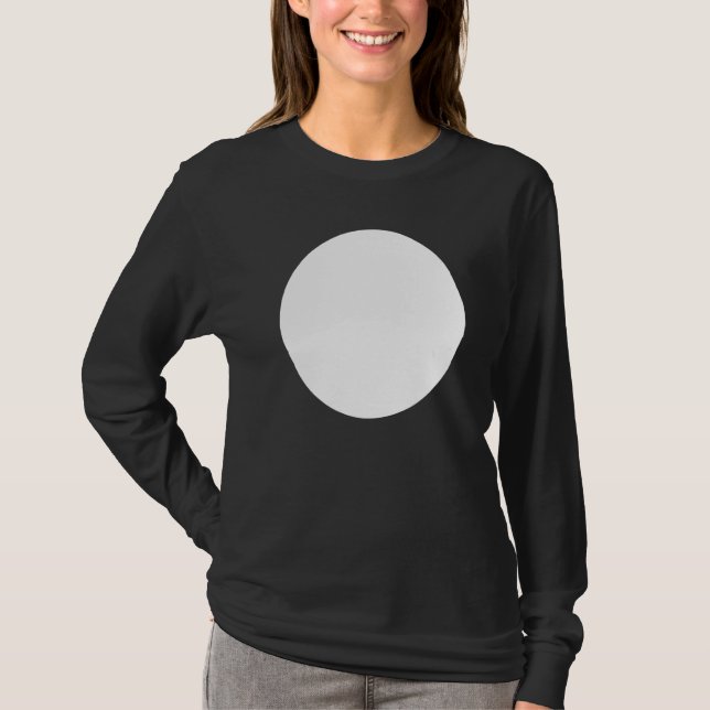 Blank Abstract Printed White Circle  Graphics T-Shirt (Front)