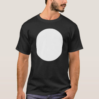 Blank Abstract Printed White Circle  Graphics T-Shirt