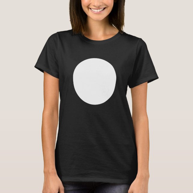 Blank Abstract Printed White Circle  Graphics T-Shirt (Front)