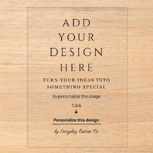 Blank Acrylic Card Add Photo & Text Make Unique Invitations