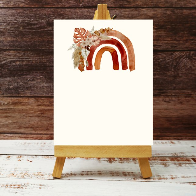 Blank Add Your Own Earthtone Boho Rainbow Tropical Poster (Creator Uploaded)