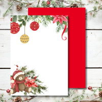 Blank Add Your Own Winter christmas red poinsettia