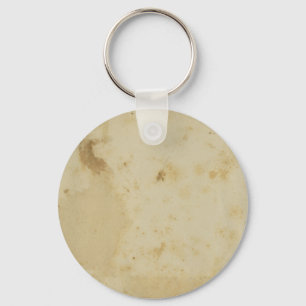 Blank Antique Stained 1870's Round Button Keychain