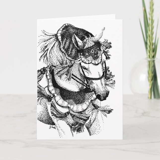 Blank Arabian Horse Greeting Card (Front)