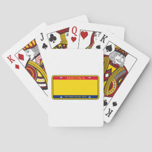 Blank Arizona State License Plate Playing Cards