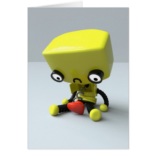 Blank Art Card - Sad Robot (Front)