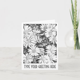 Blank Art Card Wildflower Customised Greeting Card