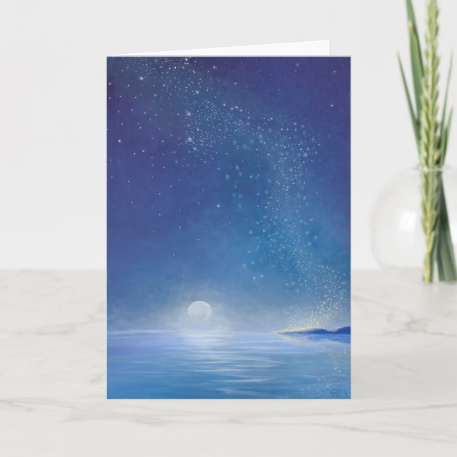 Blank Art greeting card, original art birth Card (Front)