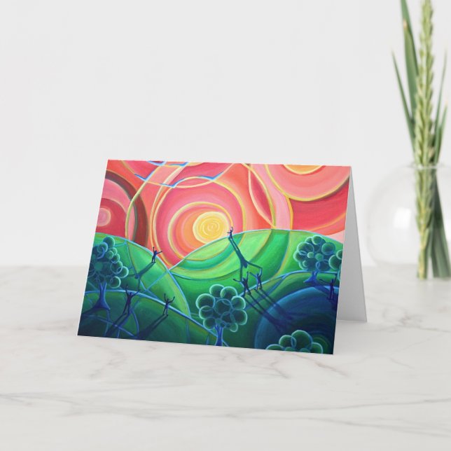 Blank Art greeting card, original art connection Card (Front)