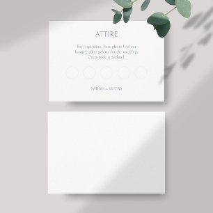 BLANK Attire Code DIY Wedding RSVP Enclosure Card