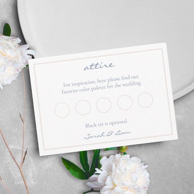 Blank Attire Dress Code Pastels Wedding RSVP Enclosure Card (Creator Uploaded)