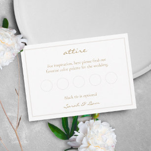 Blank Attire Dress Code Pastels Wedding RSVP Enclosure Card