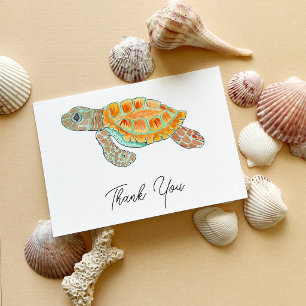 Blank Baby Sea Turtle Customisable Thank You Card