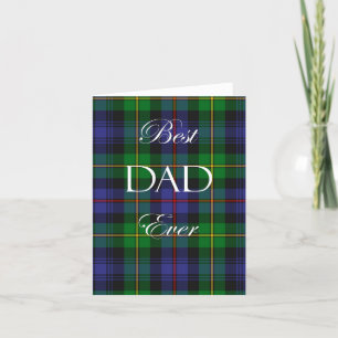 Blank Best Dad Ever Plaid Card