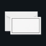 Blank Black and White Wedding Advice and Wishes Card<br><div class="desc">Blank Black and White Wedding Wedding Advice and Wishes Card
featuring black rectangle border.
Also perfect as wedding place cards,  business cards and more.

Click on the customise it button to personalise the design.</div>