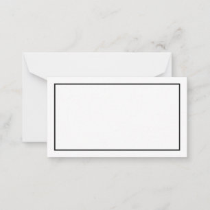 Blank Black and White Wedding Advice and Wishes Card