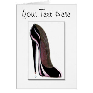Blank black shoe card