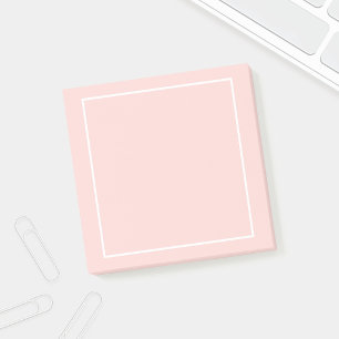 Blank Blush Pink and White Post-it Notes
