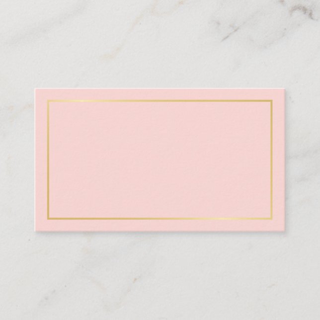 Blank Blush Pink & Gold Wedding Advice and Wishes (Front)