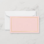 Blank Blush Pink & Gold Wedding Advice and Wishes<br><div class="desc">Blank Elegant Blush Pink and Gold Wedding Advice and Wishes Card
featuring gold rectangle border on blush pink background.
Also perfect as wedding place cards,  business cards and more.

Click on the customise it button to personalise the design by choosing background colour you like.</div>