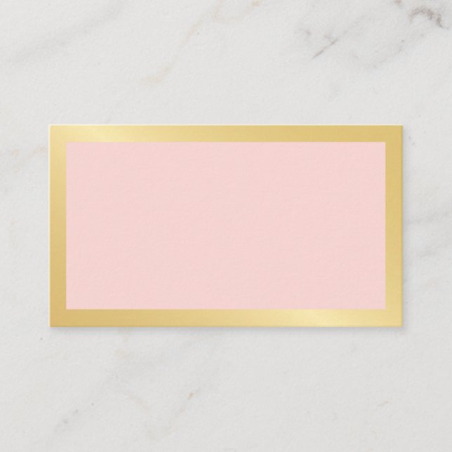 Blank Blush Pink & Gold Wedding Advice and Wishes (Front)