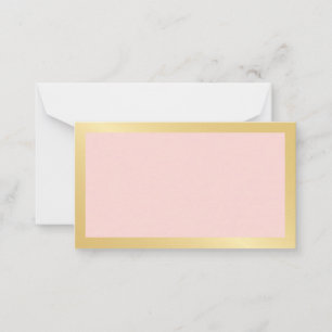Blank Blush Pink & Gold Wedding Advice and Wishes