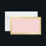 Blank Blush Pink & Gold Wedding Advice and Wishes Card<br><div class="desc">Blank Elegant Blush Pink and Gold Wedding Advice and Wishes Card
featuring gold rectangle border on blush pink background.
Also perfect as wedding place cards,  business cards and more.

Click on the customise it button to personalise the design by choosing background colour you like.</div>