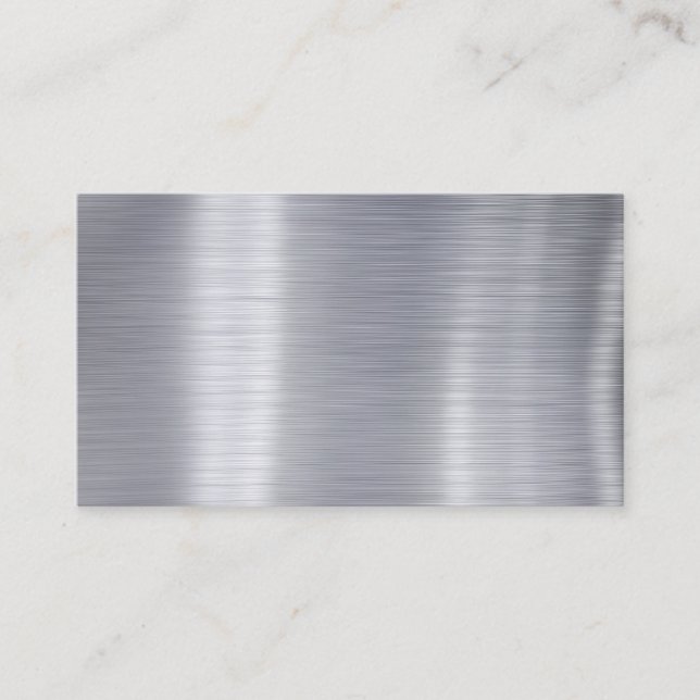 Blank Brushed Aluminium "Faux Aluminium" Business Card (Front)