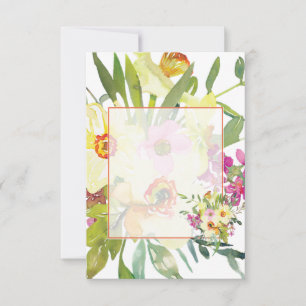 Blank budget daffodils wedding invitation