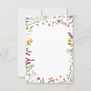Blank Budget Garden floral wedding Invitation