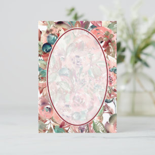 Blank budget Orange floral background wedding  Invitation