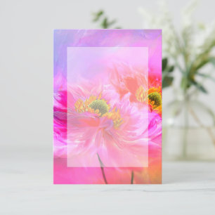 Blank budget Pink floral fantasy wedding Invitation
