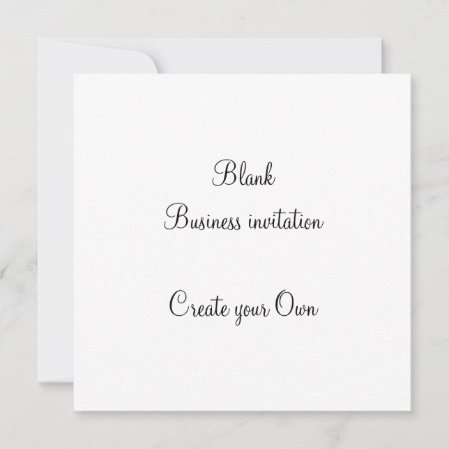 Blank Business Invitation (Front)