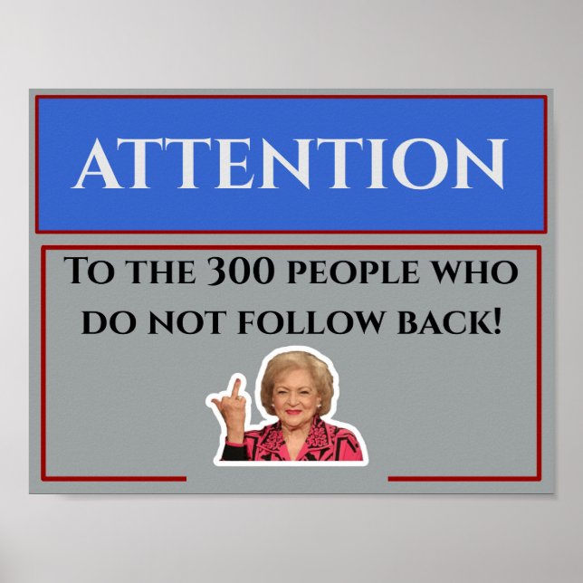 Blank Business Sign, add or edit text Poster (Front)