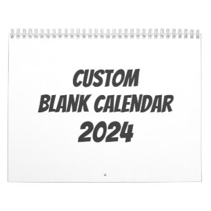 Blank Calendar 2024 - Custom With Holidays