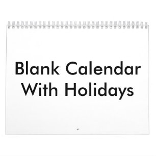 Blank Calendar With Holidays 2025