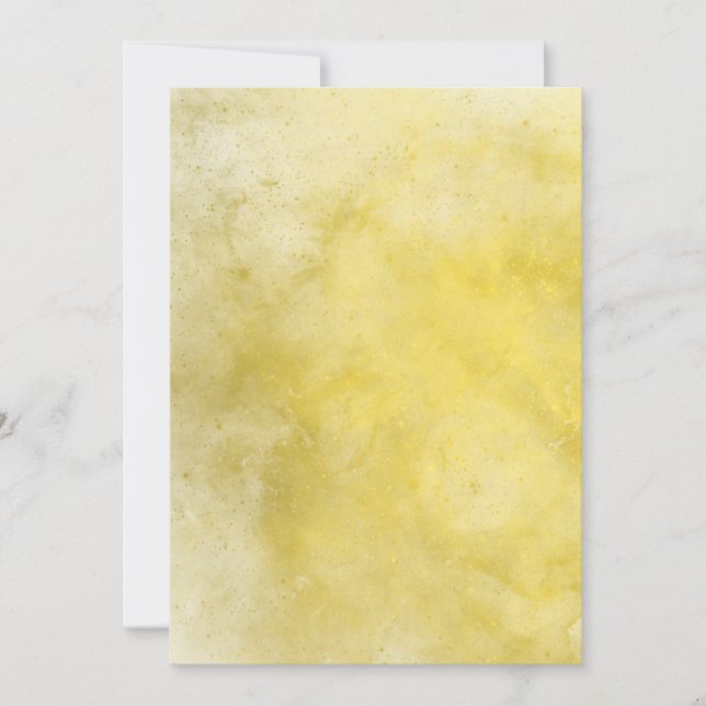 Blank Canary Watercolor Wedding Invitation (Front)