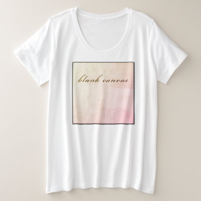 blank canvas plus size T-Shirt (Design Front)
