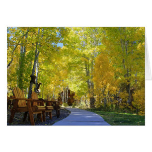 Blank Card, Aspen Trees, Autumn