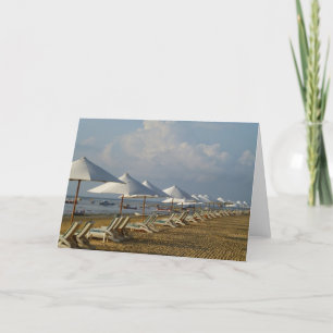 Blank Card Beach Umbrellas