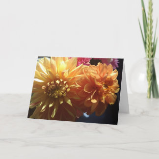 Blank Card - Dahlias