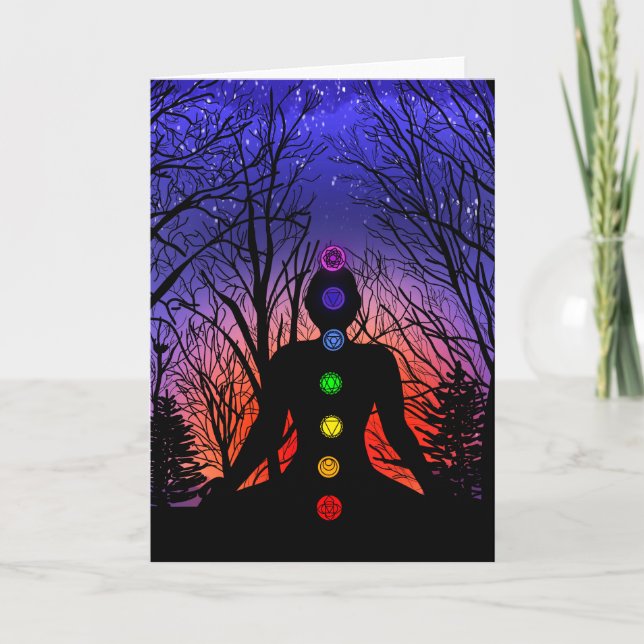 Blank Card | Meditation Yoga at Sunset (Front)