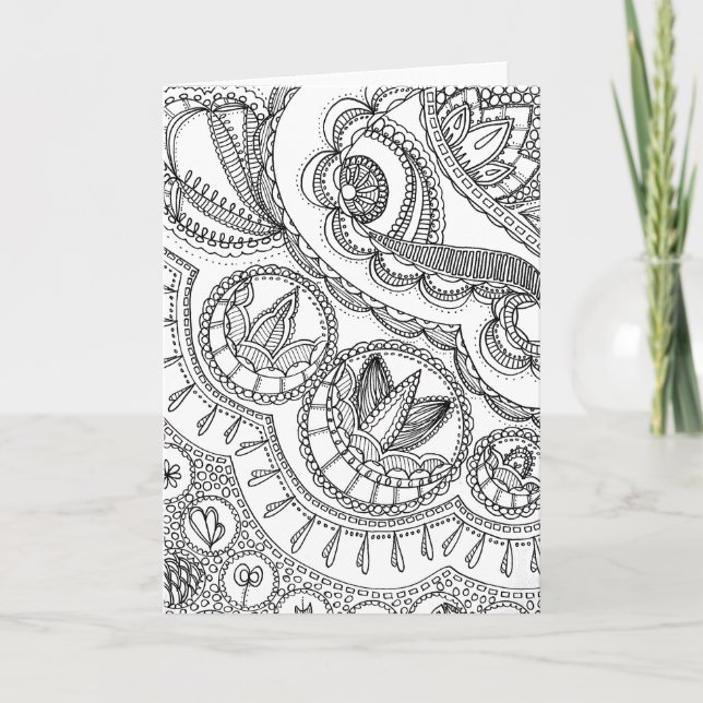 Blank Card - Paisley Inspired Design 2 (Front)