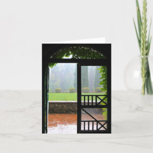 Blank Card, Rain Doorway Thank You Card