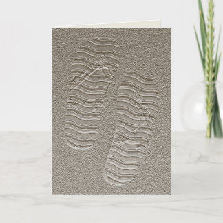 Blank Card - Sandy Flip Flops