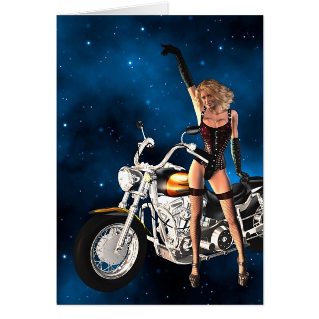 Blank card with a motorbike (Front)