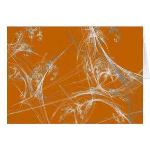 Blank Card with Fractal Spider Web Background