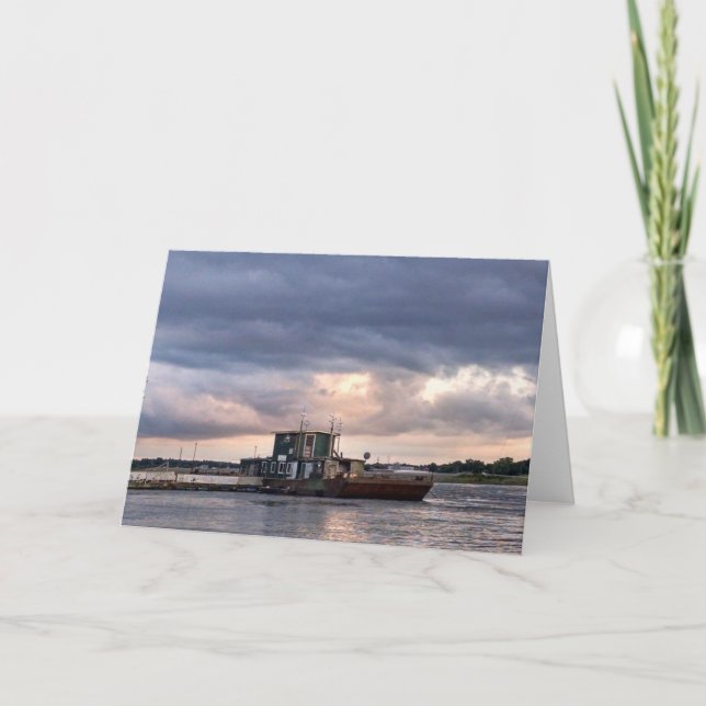 Blank Card with Mississippi River Boat (Front)