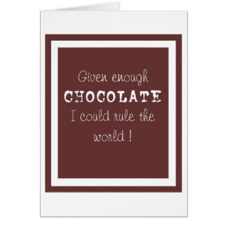 Blank Chocolate Card